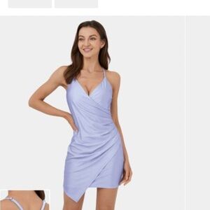 Elegant Lavender Wrap Dress